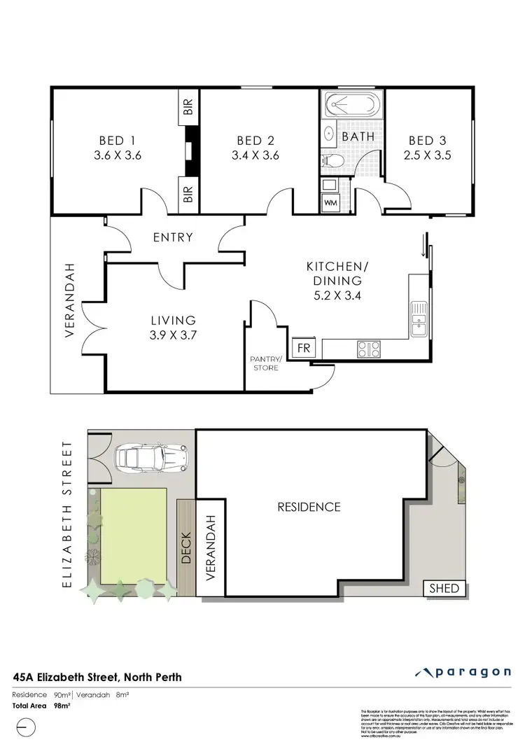Floorplan of Homely house listing, 45A Elizabeth Street, North Perth WA 6006