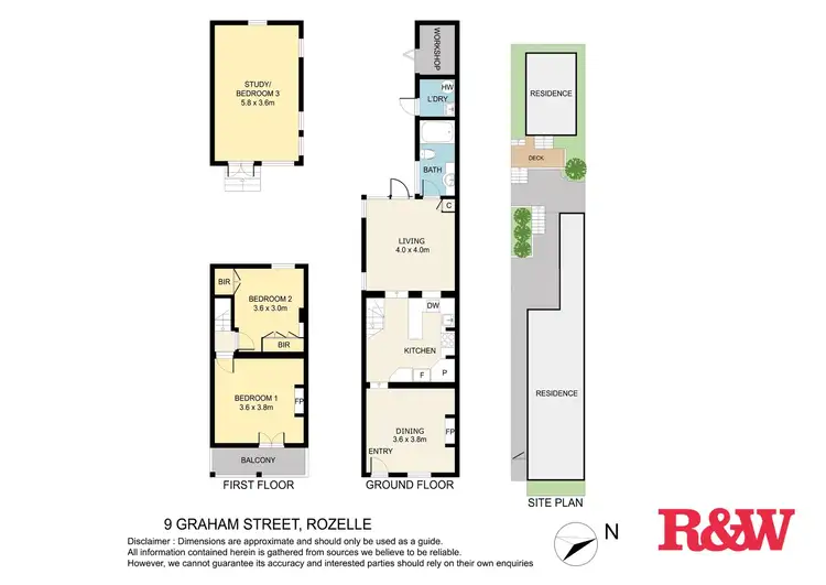 Floorplan of Homely house listing, 9 Graham Street, Rozelle NSW 2039