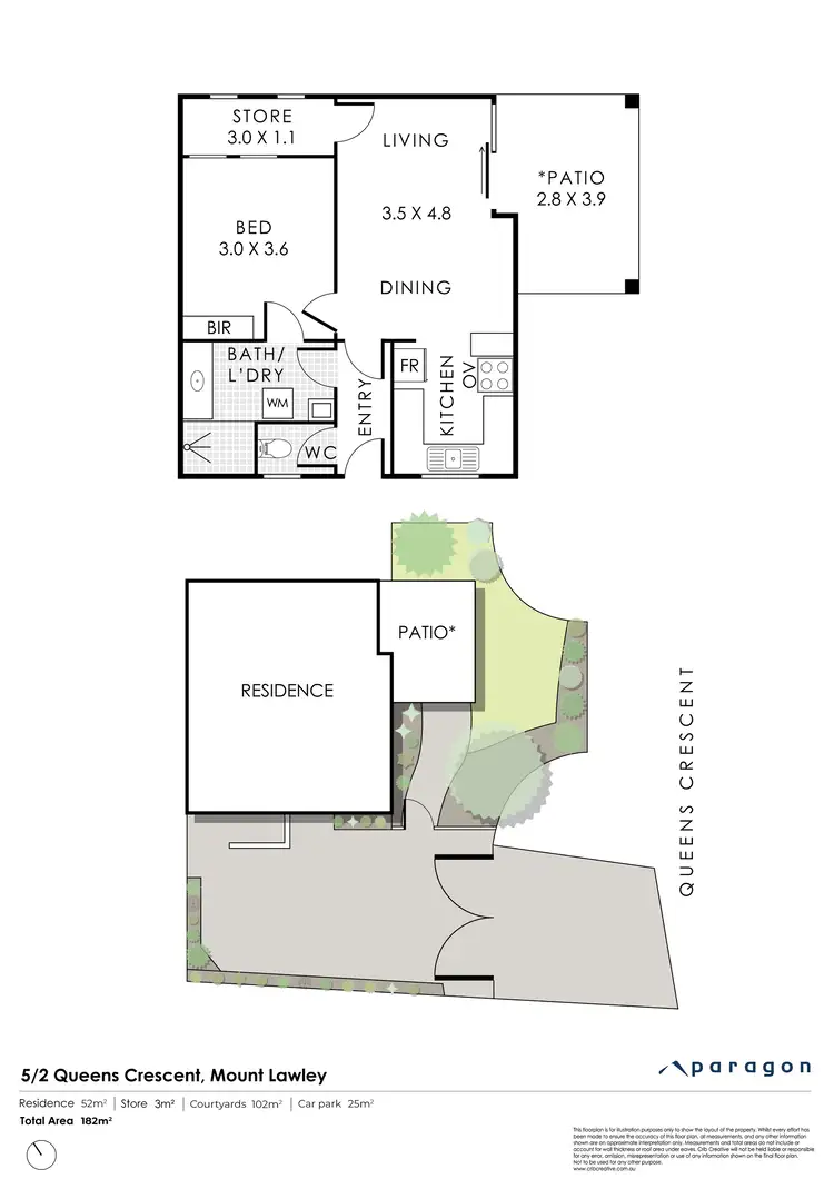 Floorplan of Homely villa listing, 5/2 Queens Crescent, Mount Lawley WA 6050