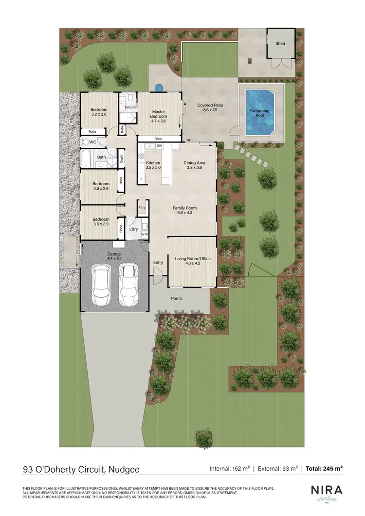 Floorplan of Homely house listing, 93 O'Doherty Circuit, Nudgee QLD 4014