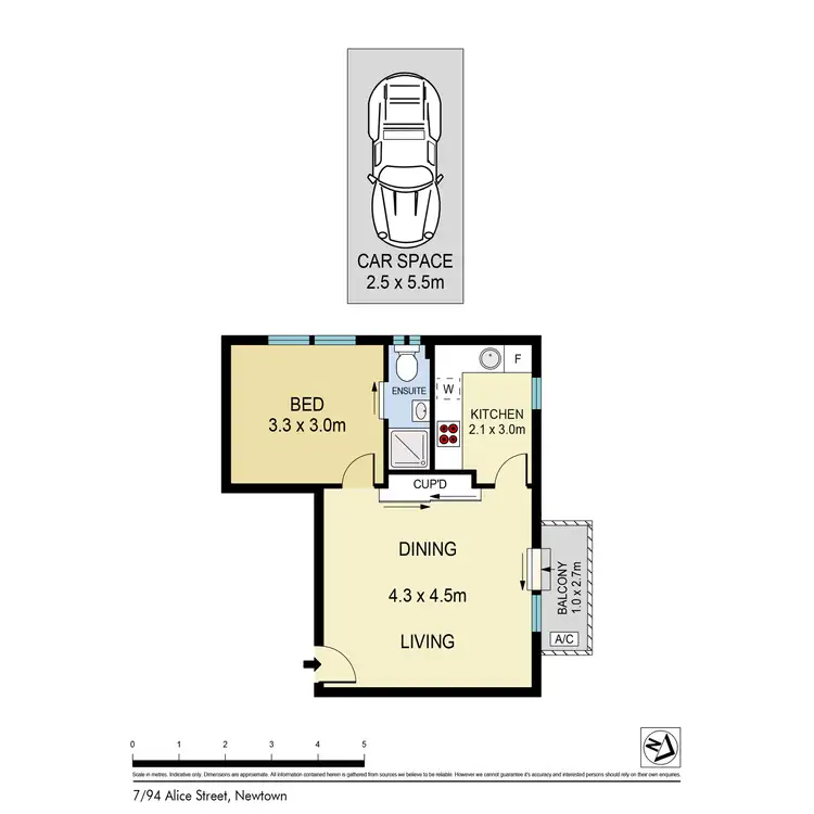 Floorplan of Homely apartment listing, 7/94 Alice Street, Newtown NSW 2042