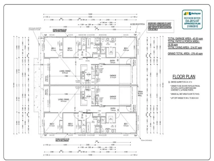 Floorplan of Homely semi-detached listing, Unit 2/12 Kierra Drive, Andergrove QLD 4740