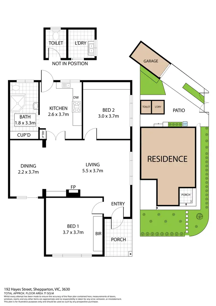 Floorplan of Homely semi-detached listing, 192 & 192A Hayes Street, Shepparton VIC 3630