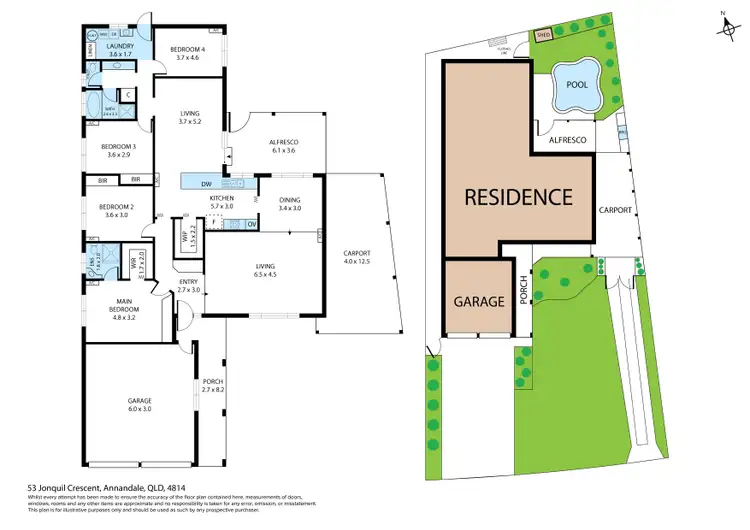 Floorplan of Homely house listing, 53 Jonquil Crescent, Annandale QLD 4814