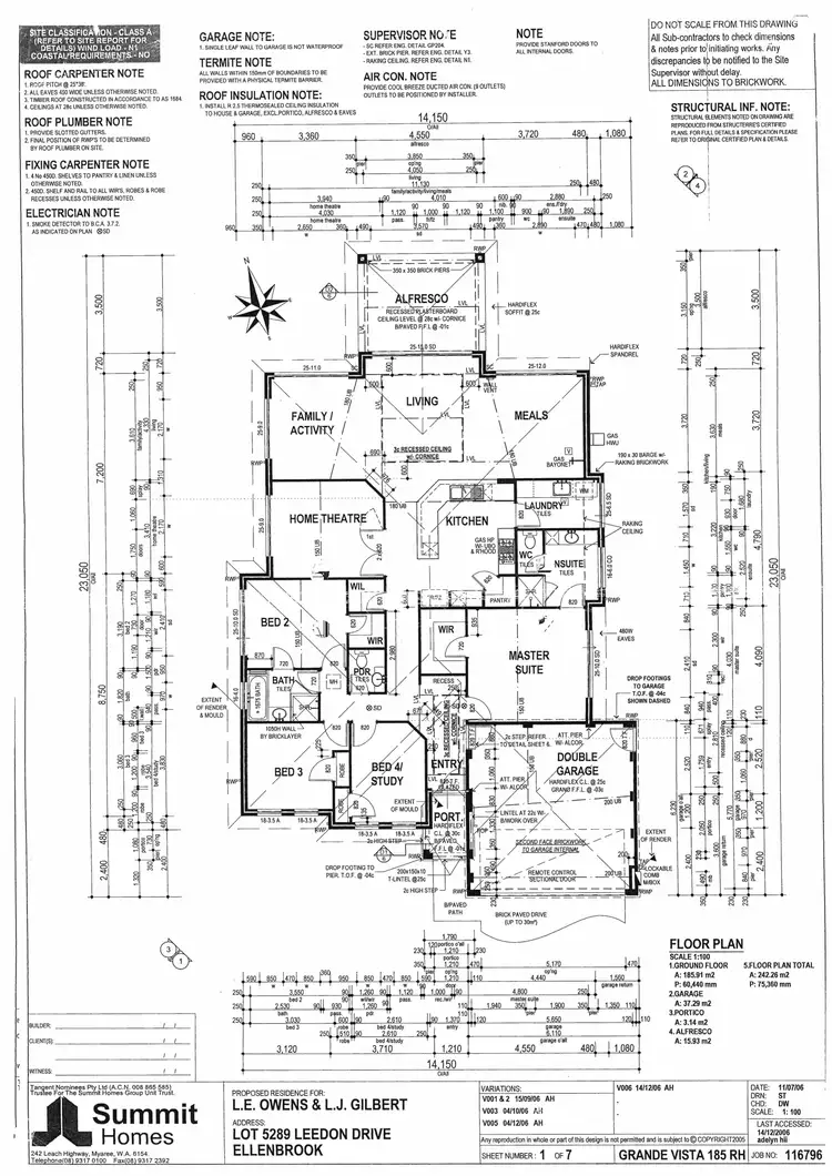 Floorplan of Homely house listing, 1 Leedon Drive, Ellenbrook WA 6069