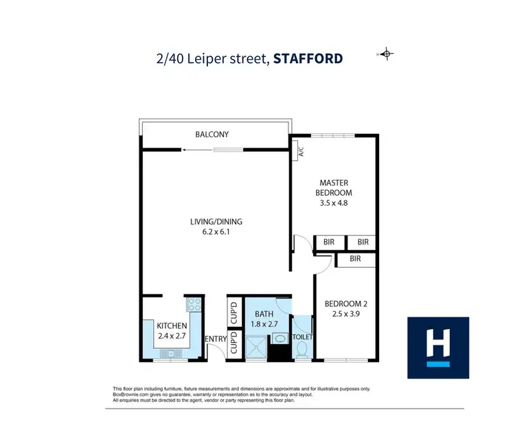 Floorplan of Homely unit listing, 2/40 Leiper Street, Stafford QLD 4053