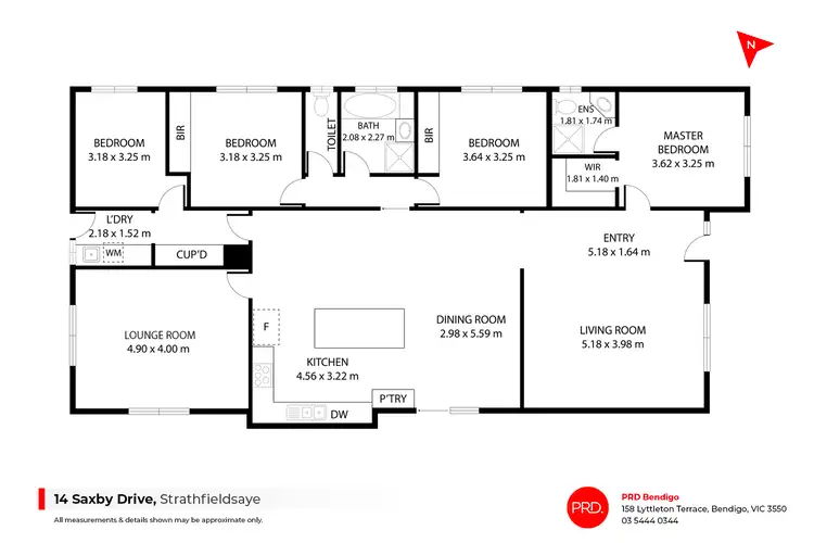 Floorplan of Homely house listing, 14 Saxby Drive, Strathfieldsaye VIC 3551