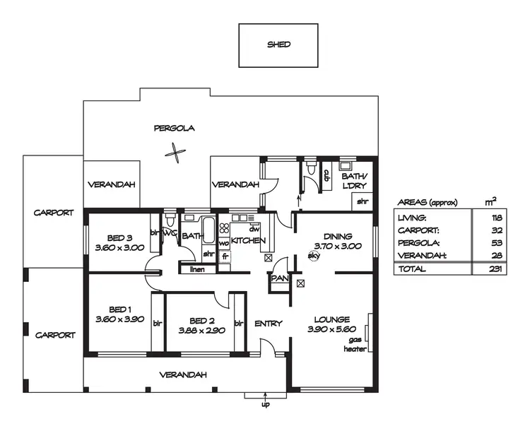 Floorplan of Homely house listing, 26 Audrey Crescent, Valley View SA 5093