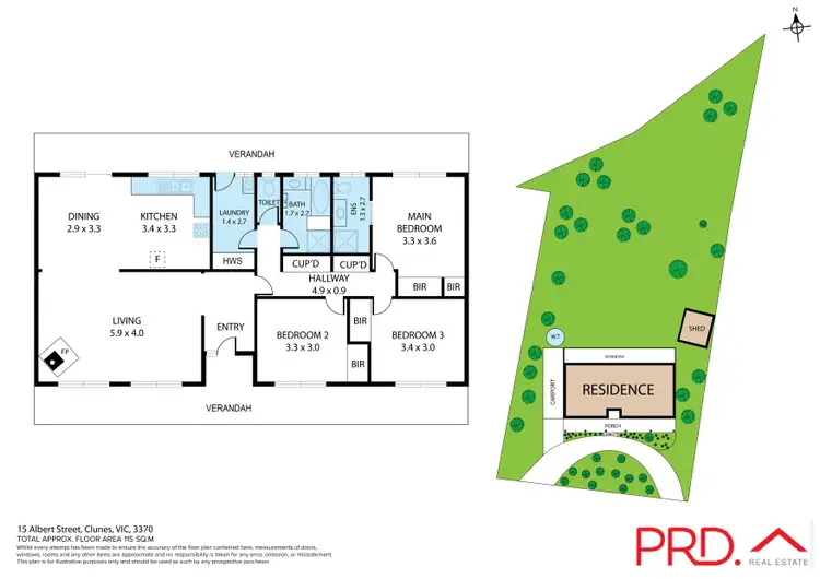 Floorplan of Homely house listing, 15 Albert Street, Clunes VIC 3370