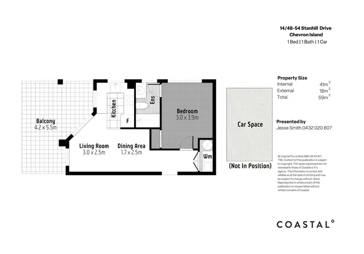 Floorplan of Homely apartment listing, 14/48-54 Stanhill Drive, Chevron Island QLD 4217