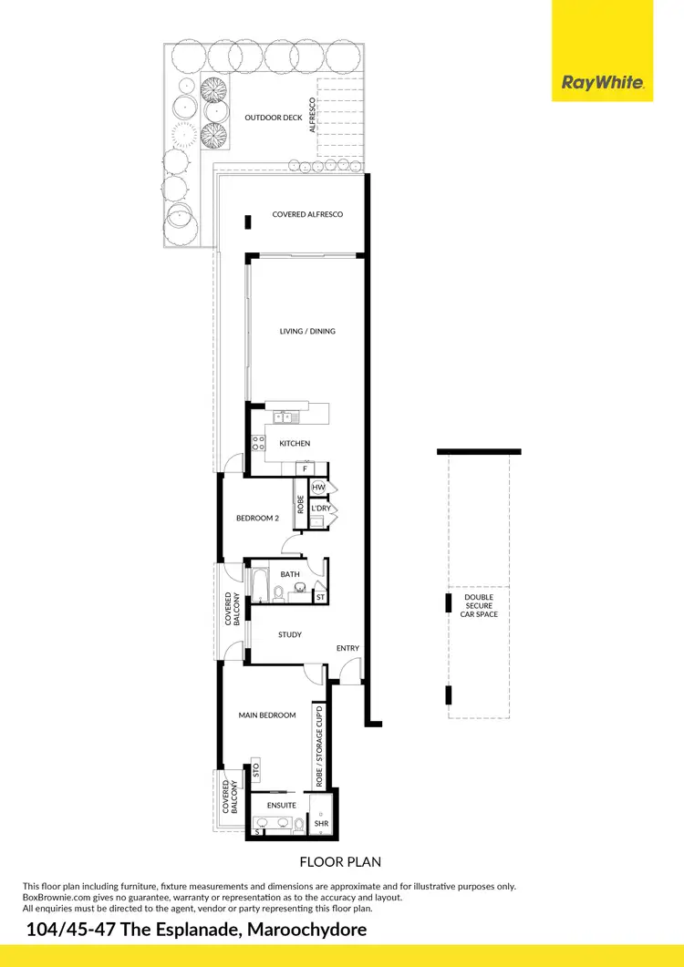 Floorplan of Homely unit listing, 104/45 The Esplanade, Maroochydore QLD 4558