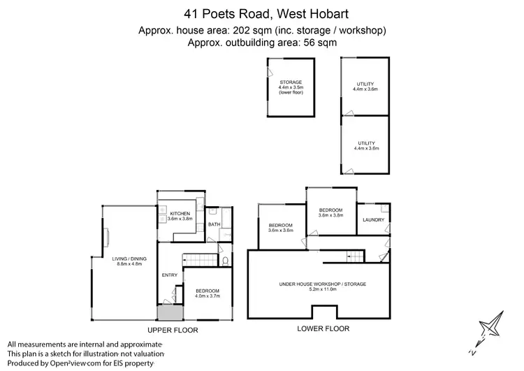 Floorplan of Homely house listing, 41 Poets Road, West Hobart TAS 7000