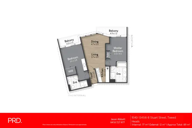 Floorplan of Homely apartment listing, 1340-1341/6-8 Stuart Street, Tweed Heads NSW 2485