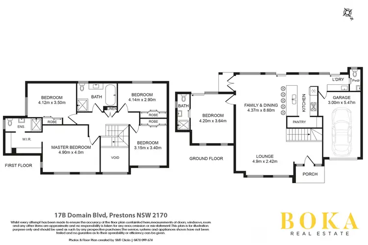 Floorplan of Homely house listing, 17b Domain Boulevarde, Prestons NSW 2170