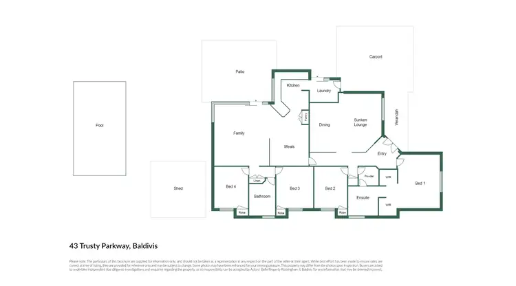 Floorplan of Homely house listing, 43 Trusty Parkway, Baldivis WA 6171