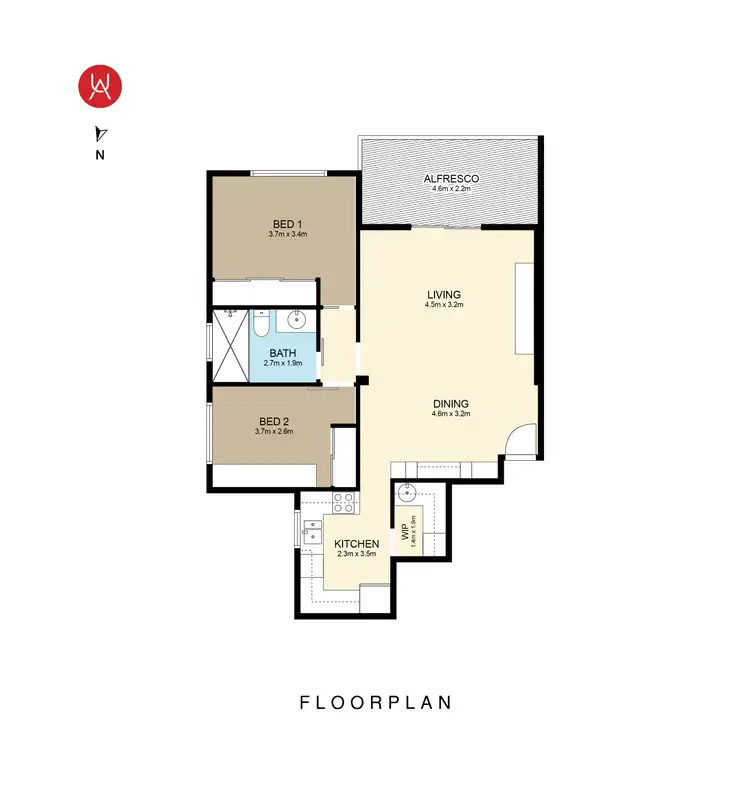 Floorplan of Homely unit listing, 8/10-14 Galloway Street, North Parramatta NSW 2151