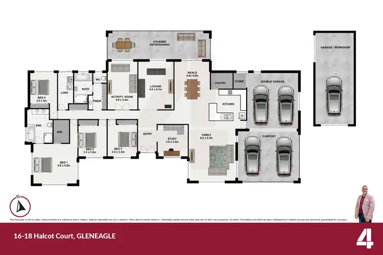 Floorplan of Homely house listing, 16-18 Halcot Court, Gleneagle QLD 4285