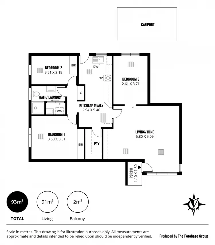 Floorplan of Homely unit listing, 3/30 Murray Street, Clapham SA 5062