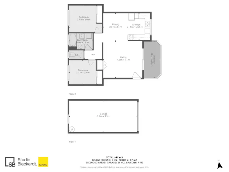 Floorplan of Homely unit listing, 5/92 Hall Street, Alderley QLD 4051