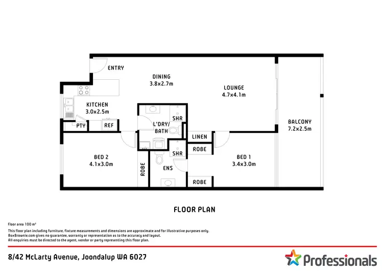 Floorplan of Homely apartment listing, 8/42 McLarty Ave, Joondalup WA 6027