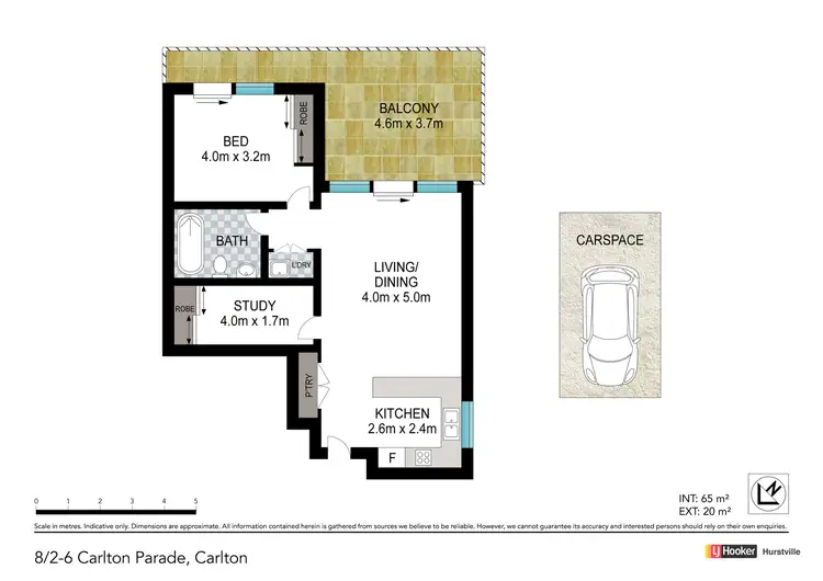 Floorplan of Homely apartment listing, 8/2-6 Carlton Parade, Carlton NSW 2218