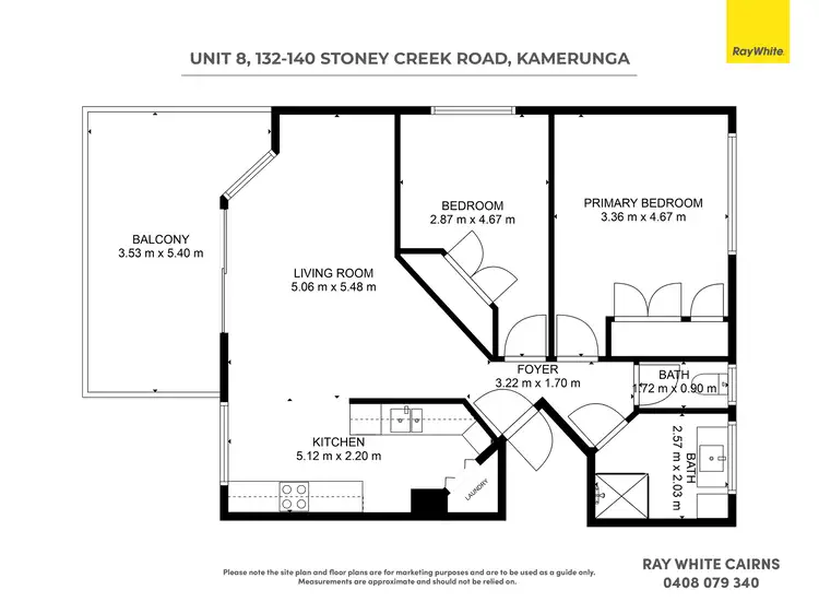 Floorplan of Homely apartment listing, 8/132-140 Stoney Creek Road, Kamerunga QLD 4870