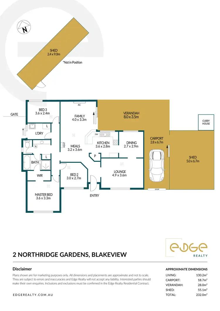Floorplan of Homely house listing, 2 Northridge Gardens, Blakeview SA 5114