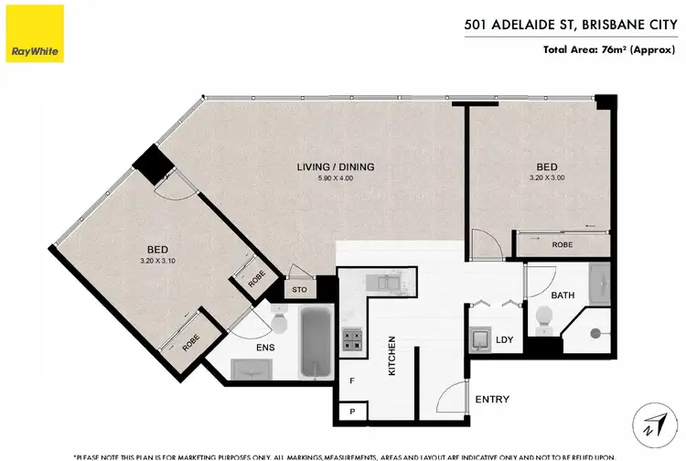 Floorplan of Homely apartment listing, 1303/501 Adelaide Street, Brisbane City QLD 4000
