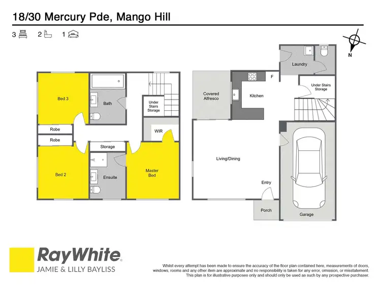 Floorplan of Homely townhouse listing, 18/30 Mercury Parade, Mango Hill QLD 4509
