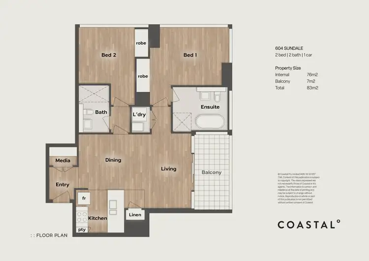 Floorplan of Homely apartment listing, 604/2 Como Crescent, Southport QLD 4215
