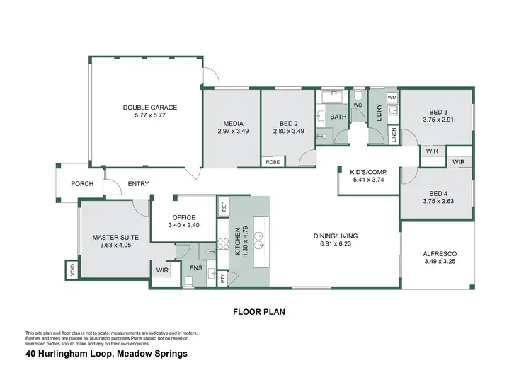 Floorplan of Homely house listing, 40 Hurlingham Loop, Meadow Springs WA 6210