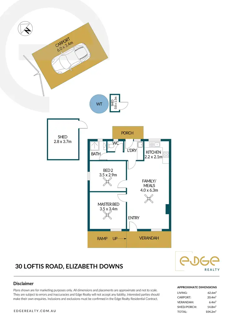 Floorplan of Homely house listing, 30 Loftis Road, Elizabeth Downs SA 5113