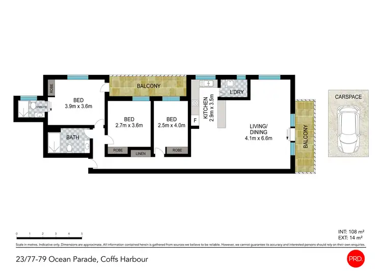 Floorplan of Homely unit listing, 23/77-79 Ocean Parade, Coffs Harbour NSW 2450