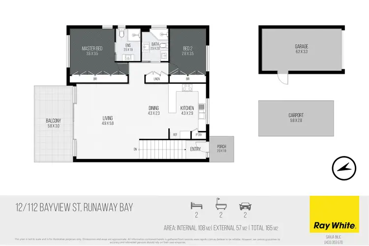 Floorplan of Homely unit listing, 12/112 Bayview Street, Runaway Bay QLD 4216