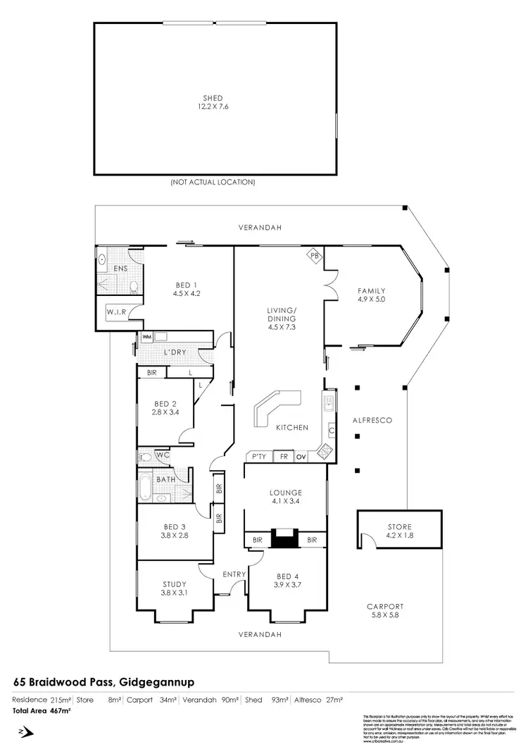 Floorplan of Homely house listing, 65 Braidwood Pass, Gidgegannup WA 6083