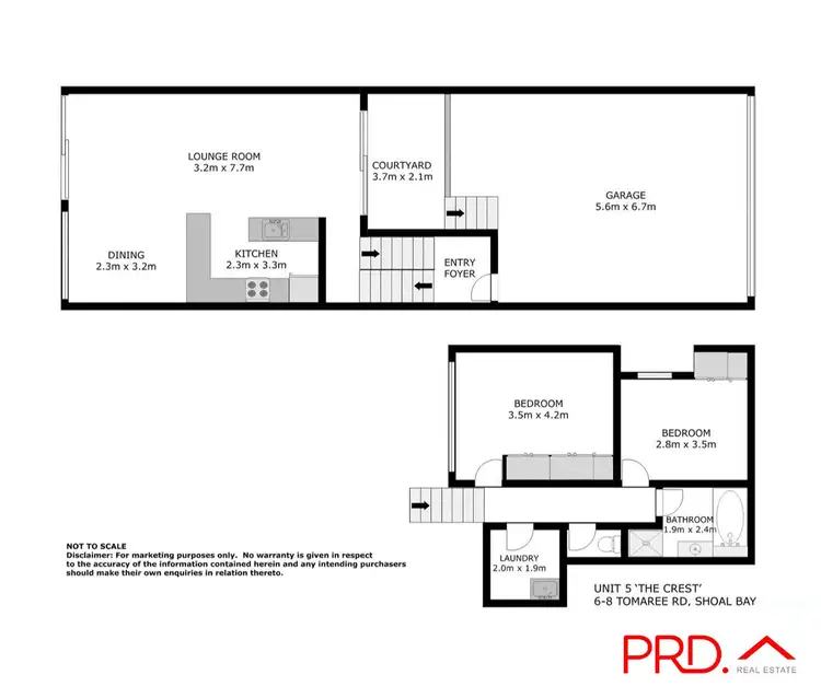 Floorplan of Homely townhouse listing, 5/6-8 Tomaree Road, Shoal Bay NSW 2315