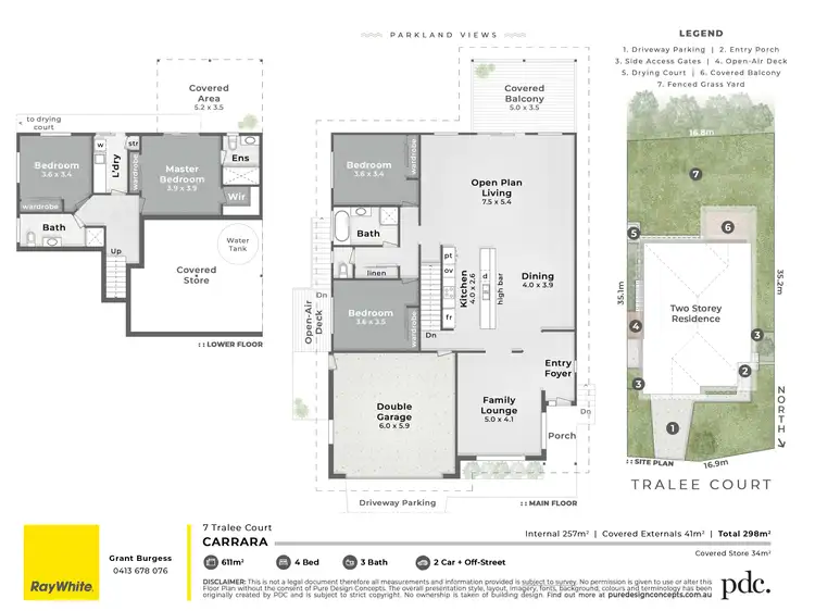 Floorplan of Homely house listing, 7 Tralee Court, Carrara QLD 4211