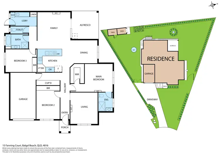 Floorplan of Homely house listing, 15 Fanning Court, Balgal Beach QLD 4816