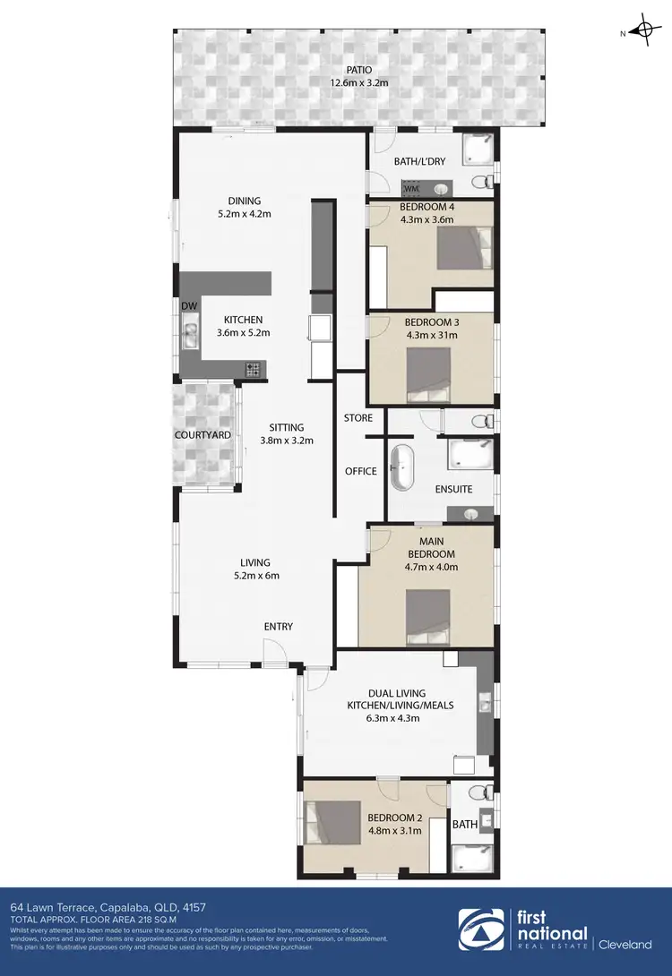 Floorplan of Homely house listing, 64 Lawn Terrace, Capalaba QLD 4157