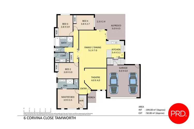 Floorplan of Homely house listing, 6 Corvina Close, Tamworth NSW 2340
