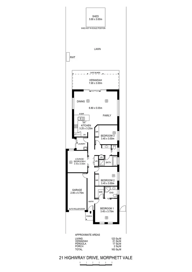 Floorplan of Homely house listing, 21 Highwray Drive, Morphett Vale SA 5162