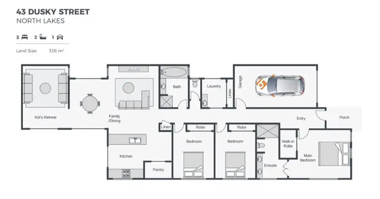 Floorplan of Homely house listing, 43 Dusky Street, North Lakes QLD 4509