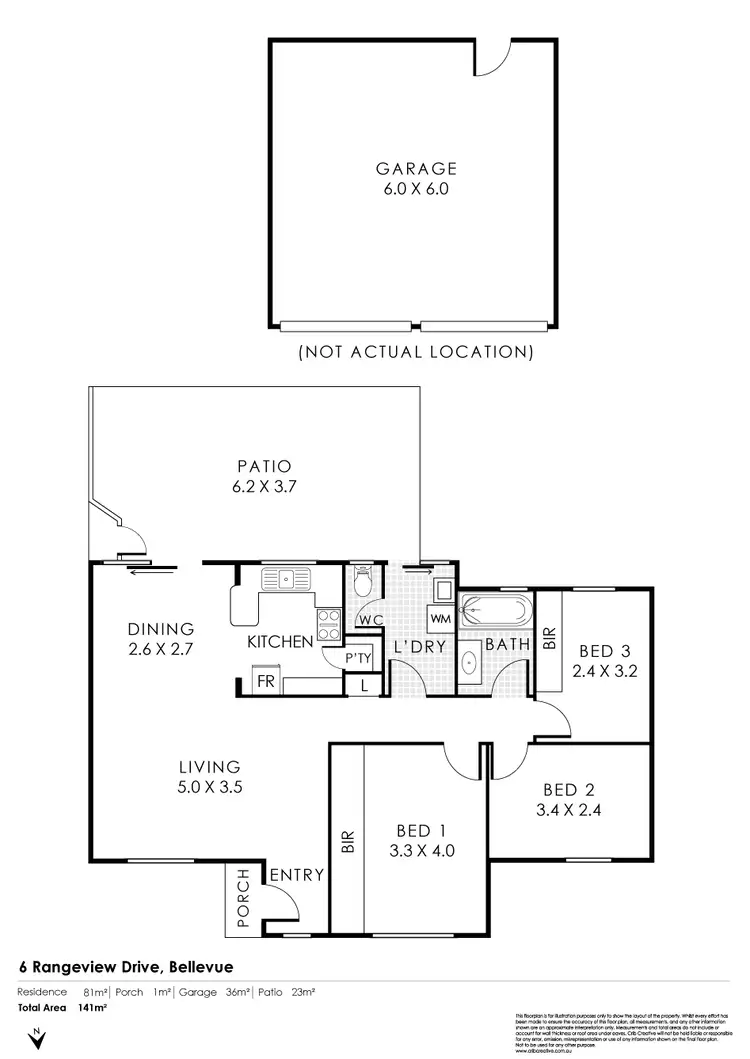 Floorplan of Homely house listing, 6 Rangeview Drive, Bellevue WA 6056