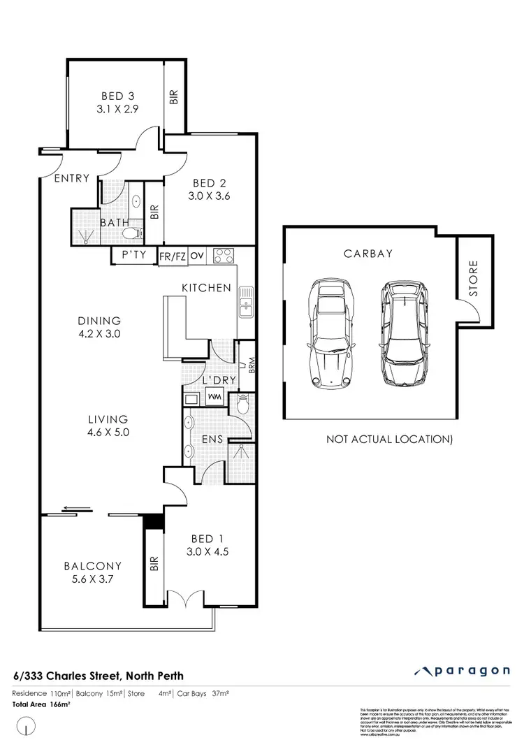 Floorplan of Homely apartment listing, 6/333 Charles Street, North Perth WA 6006