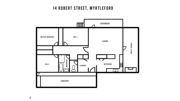 Floorplan of Homely house listing, 14 Robert Street, Myrtleford VIC 3737