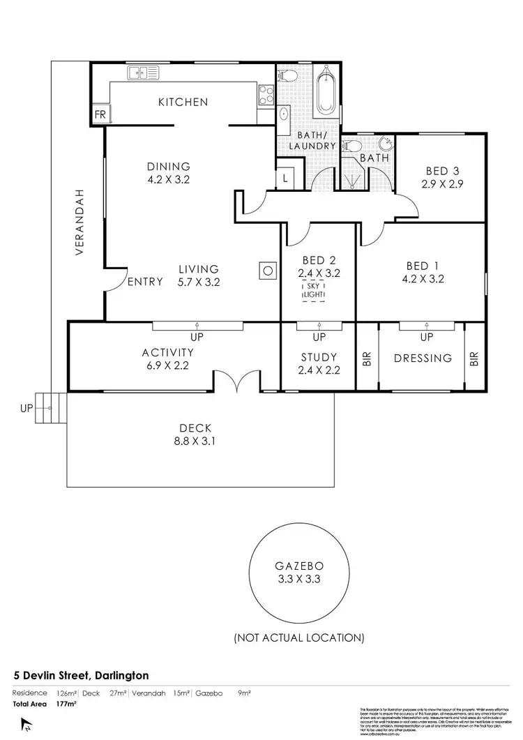 Floorplan of Homely house listing, 5 Devlin Street, Darlington WA 6070