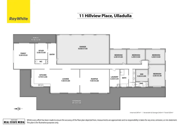 Floorplan of Homely house listing, 11 Hillview Place, Ulladulla NSW 2539