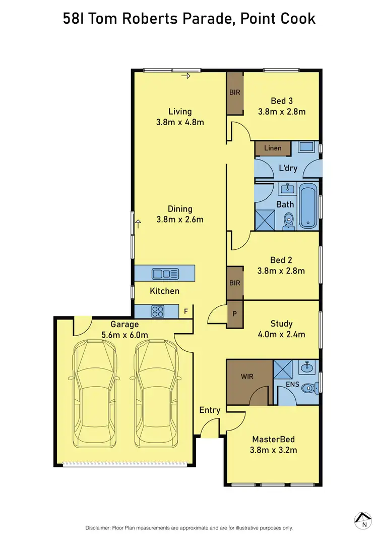 Floorplan of Homely house listing, 58I Tom Roberts Parade, Point Cook VIC 3030