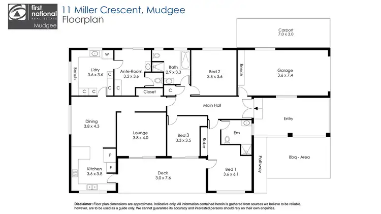 Floorplan of Homely house listing, 11 Miller Crescent, Mudgee NSW 2850