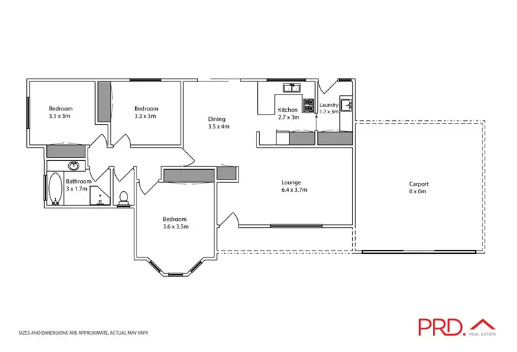 Floorplan of Homely house listing, Unit 7, 803-805 Irymple Avenue, Irymple VIC 3498